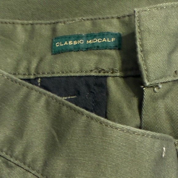 Lauren Ralph Lauren Classic Mid Calf Capri Pants Women’s Sz 10 Olive Green - Picture 10 of 15